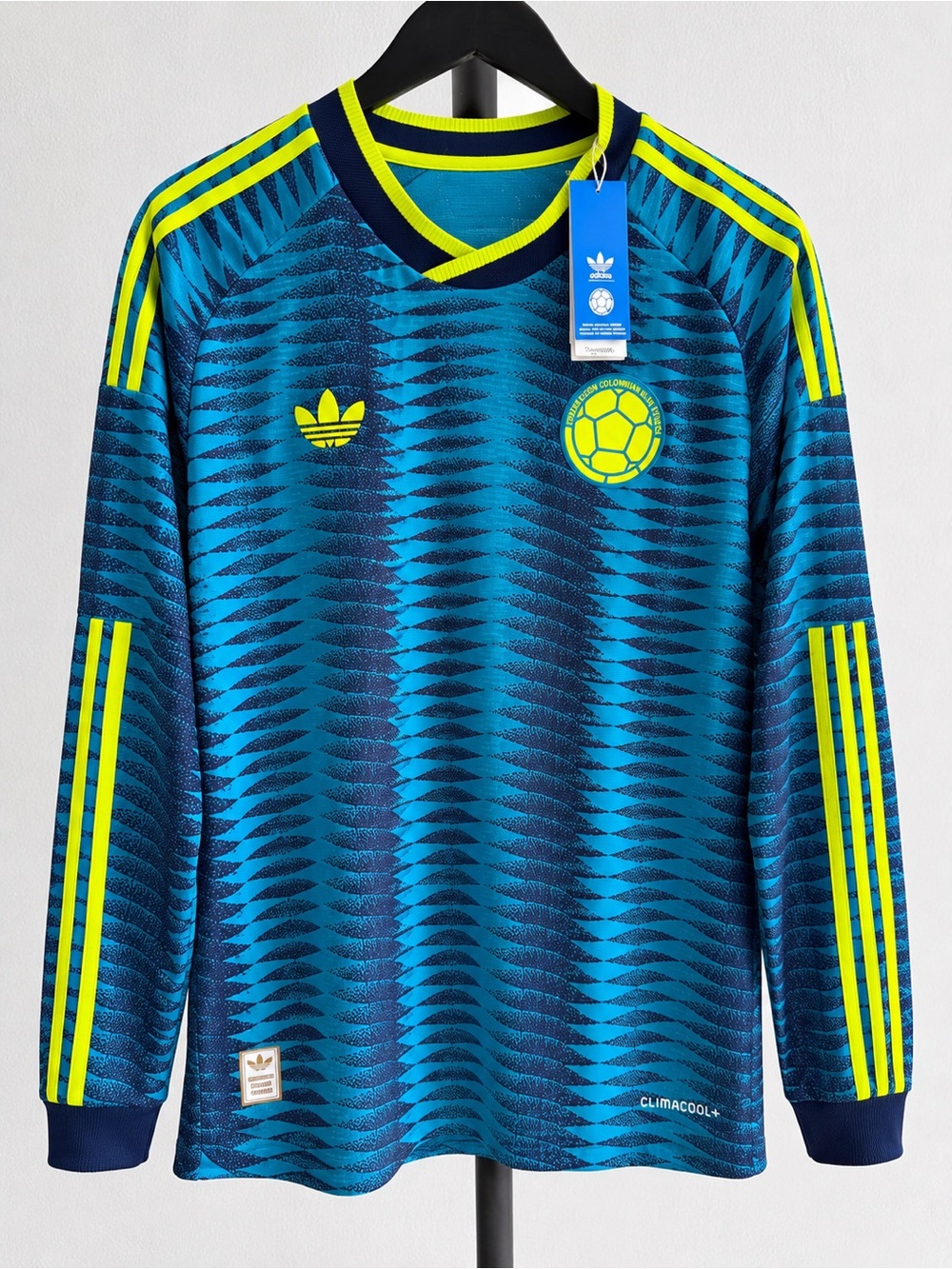 adidas Colombia Authentic Player Version Away Jersey Long Sleeve L NWT JZ8805